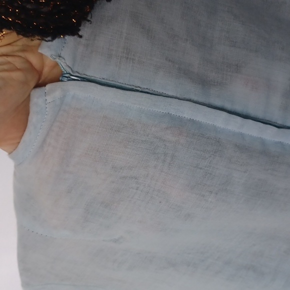 Vintage Maggi Stover 1950's Embroidered Dress Size S, Semisheer, 17" PTP, 35" lg - Picture 6 of 8